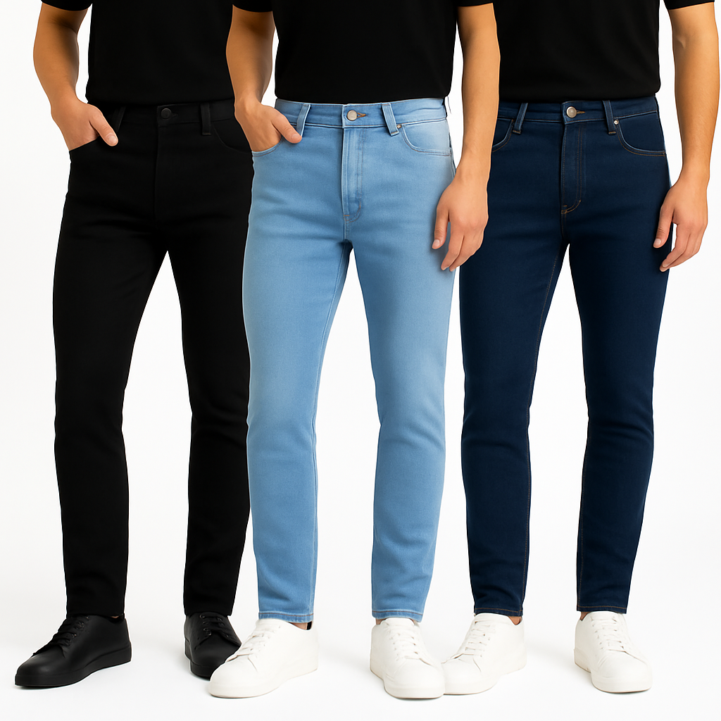 Kit 3 Calças Jeans Masculinas Com Lycra Oferta Premium