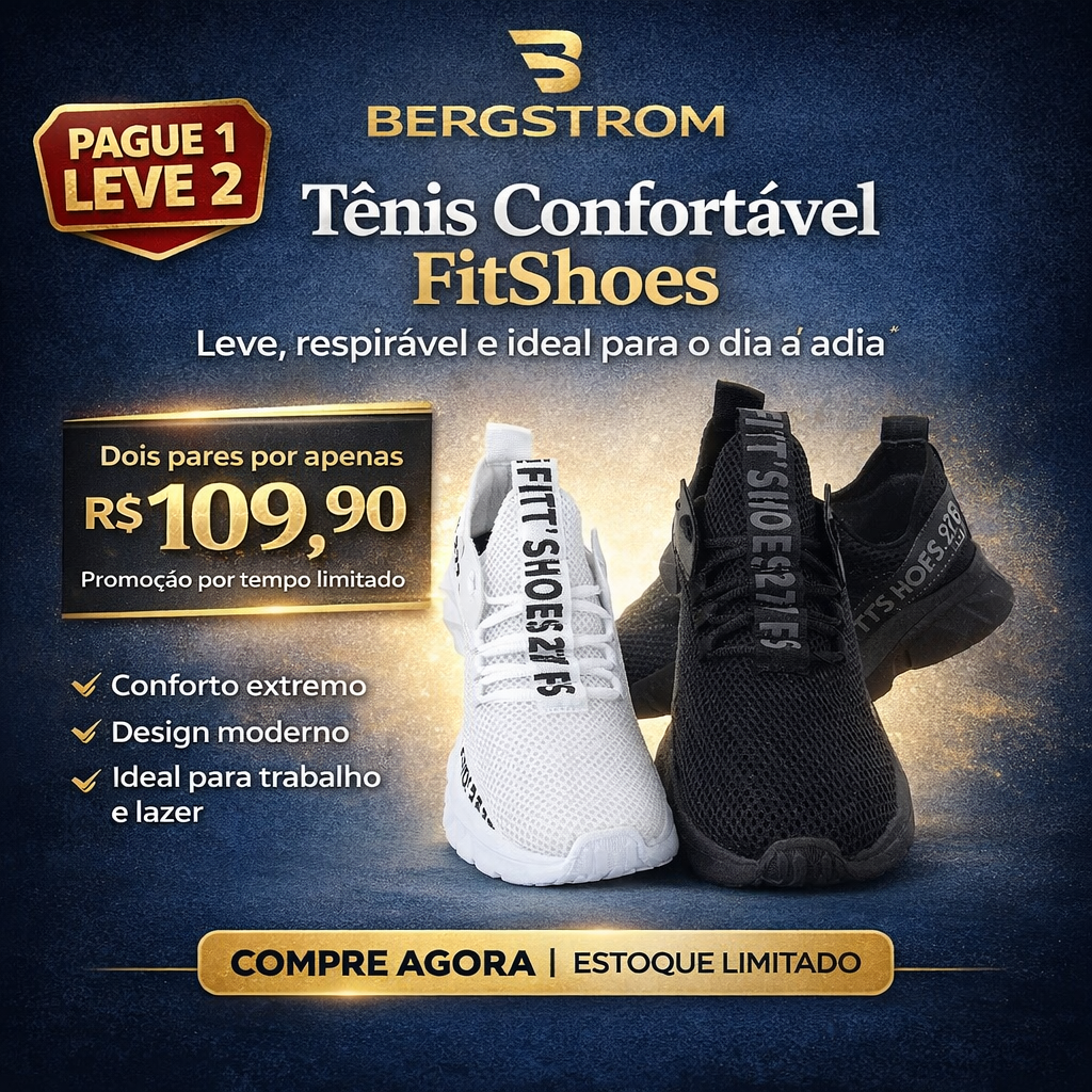 Tênis Esportivo FitShoes -  Oferta 2 por 1