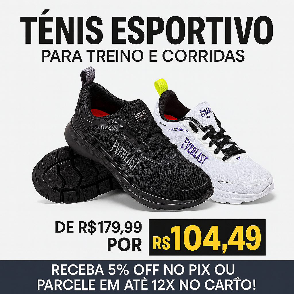 Tênis Everlast Vênus II - Preto