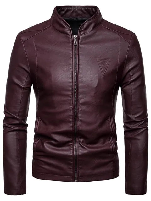 Jaqueta Masculina de Inverno em Couro Genuino - Spiky Premium