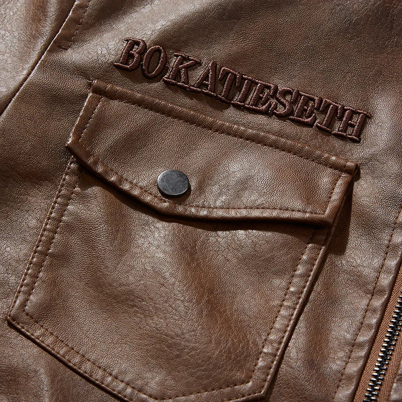 Jaqueta Masculino em Couro Genuíno - Thompson Baker