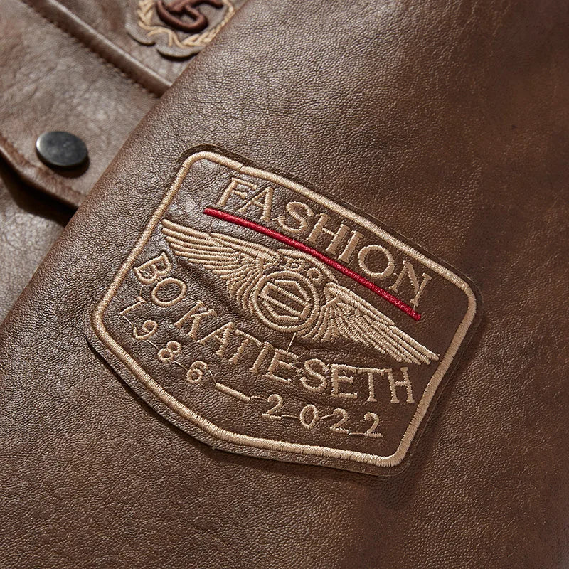 Jaqueta Masculino em Couro Genuíno - Thompson Baker