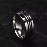 Anel Masculino de Aço Inox Line