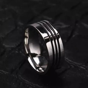 Anel Masculino de Aço Inox Line