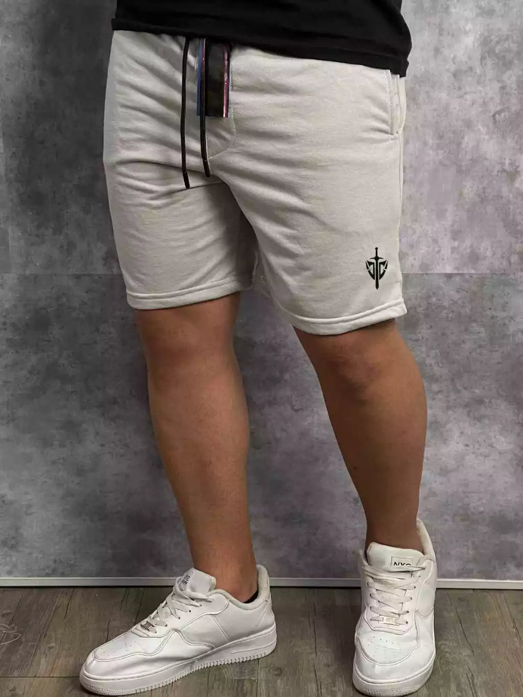 Bermuda Short de Moletom Masculina Plus Size Com Amarração e Elástico Academia Treino P ao G4