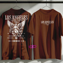 Camiseta Masculina Algodão no Estilo Urbano Streetwear City Of Los Angeles