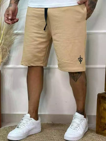 Bermuda Short de Moletom Masculina Plus Size Com Amarração e Elástico Academia Treino P ao G4