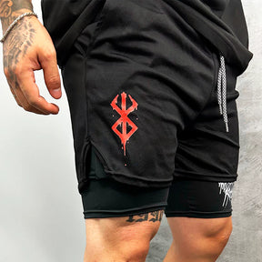 Short Compressão Esportivo 2 em 1 Berserk