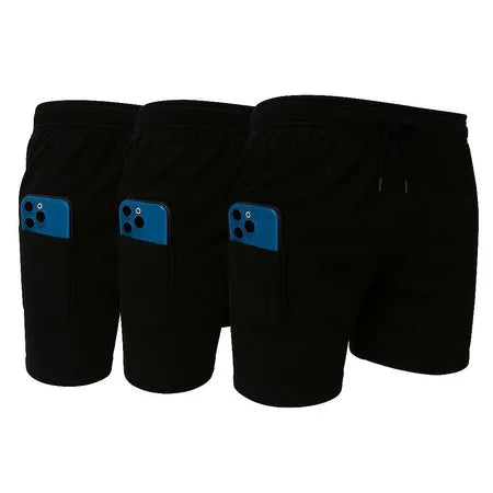 Kit 3 Shorts 2 em 1  Dry Masculino Corrida e Academia com Forro de Compressão