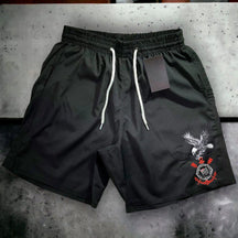 Bermuda Short Gaviões Da Fiel Tactel, Ideal Para Treinos, Academia, Corrida, Torcida Organizada