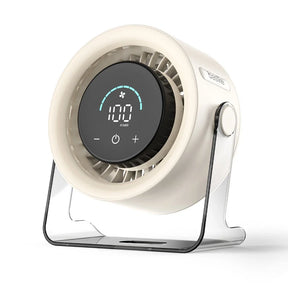 Ventilador Mesa 100 Níveis Display Digital 5000mAh Bateria 7H Silencioso 30dB USB