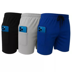 Kit 3 Shorts 2 em 1  Dry Masculino Corrida e Academia com Forro de Compressão