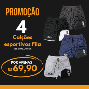 Conjunto Calções Esportivos Fila - Atacaodo e Varejo