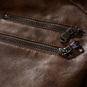 Jaqueta Masculina Em Couro Genuino - MotorJack Premium