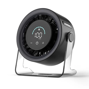 Ventilador Mesa 100 Níveis Display Digital 5000mAh Bateria 7H Silencioso 30dB USB