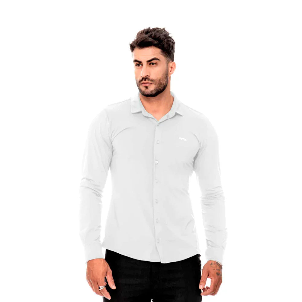 Camisa Social Tecnológica Slim Fit Anti-Transpirante Ante Odor E Não Amassa - Não é Poliéster